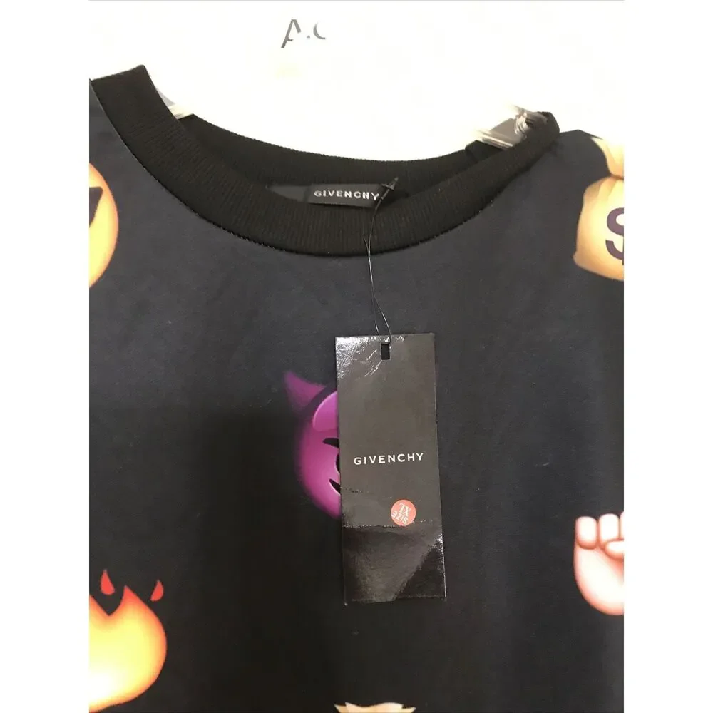 Givenchy Mens Shirt Size XL Emoji  Money Black Long Sleeve - Picture 2 of 5